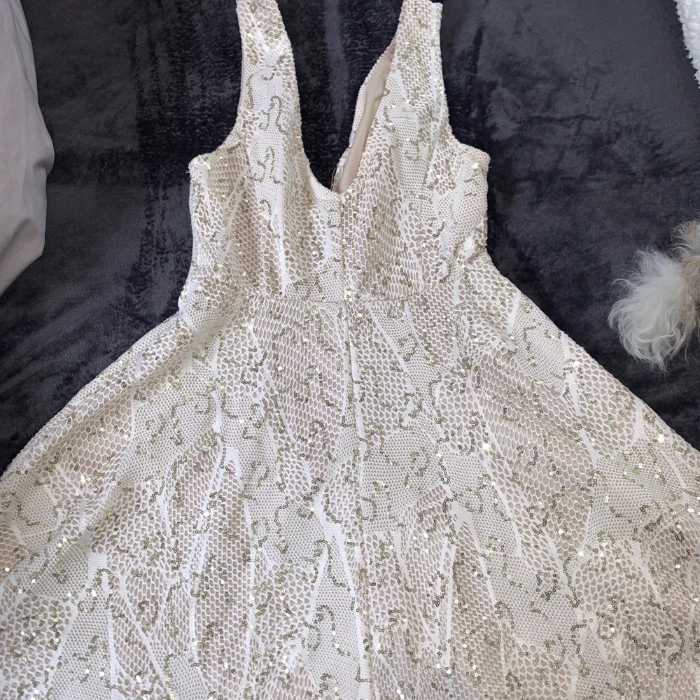 Beige and Gold Dress - Picture 2 of 3